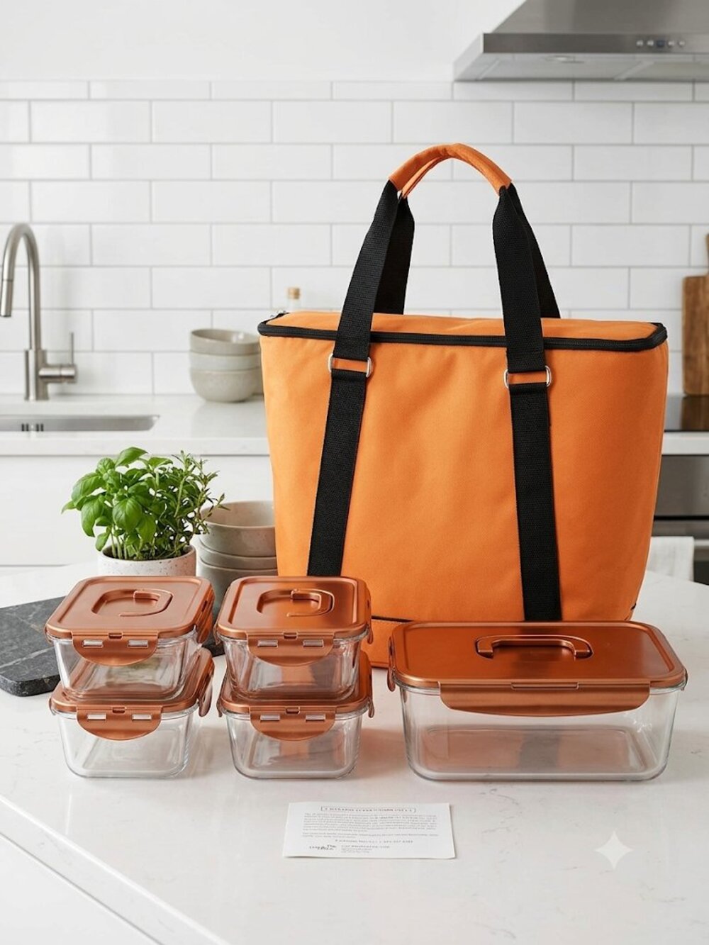 Lock N Lock Set of Food Storage Containers+insulated carry bag ! New in Box !!